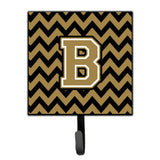 Caroline'S Treasures Letter B Chevron Black And Gold Leash Or Key Holder Cj1050-Bsh4, Small, Multicolor