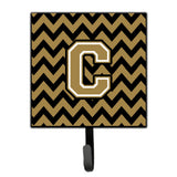 Caroline'S Treasures Letter C Chevron Black And Gold Leash Or Key Holder Cj1050-Csh4, Small, Multicolor