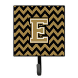 Caroline'S Treasures Letter E Chevron Black And Gold Leash Or Key Holder Cj1050-Esh4, Small, Multicolor