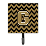 Caroline'S Treasures Letter G Chevron Black And Gold Leash Or Key Holder Cj1050-Gsh4, Small, Multicolor