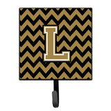 Caroline'S Treasures Letter L Chevron Black And Gold Leash Or Key Holder Cj1050-Lsh4, Small, Multicolor