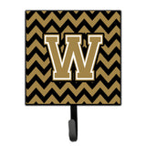 Caroline'S Treasures Letter W Chevron Black And Gold Leash Or Key Holder Cj1050-Wsh4, Small, Multicolor
