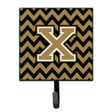 Caroline'S Treasures Letter X Chevron Black And Gold Leash Or Key Holder Cj1050-Xsh4, Small, Multicolor