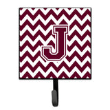 Caroline'S Treasures Letter J Chevron Maroon And White Leash Or Key Holder Cj1051-Jsh4, Small, Multicolor