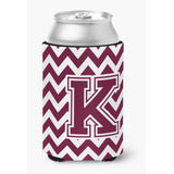 Caroline'S Treasures Cj1051-Kcc Letter K Chevron Maroon And White Can Or Bottle Hugger, Multicolor