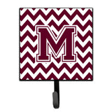Caroline'S Treasures Letter M Chevron Maroon And White Leash Or Key Holder Cj1051-Msh4, Small, Multicolor