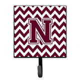Caroline'S Treasures Letter N Chevron Maroon And White Leash Or Key Holder Cj1051-Nsh4, Small, Multicolor