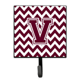 Caroline'S Treasures Letter V Chevron Maroon And White Leash Or Key Holder Cj1051-Vsh4, Small, Multicolor
