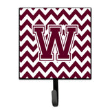 Caroline'S Treasures Letter W Chevron Maroon And White Leash Or Key Holder Cj1051-Wsh4, Small, Multicolor
