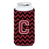 Letter C Chevron Garnet And Black Tall Boy Beverage Insulator Hugger Cj1052-Ctbc