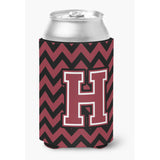 Caroline'S Treasures Cj1052-Hcc Letter H Chevron Garnet And Black Can Or Bottle Hugger, Multicolor