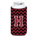 Letter H Chevron Garnet And Black Tall Boy Beverage Insulator Hugger Cj1052-Htbc
