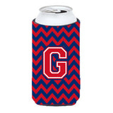 Letter G Chevron Yale Blue And Crimson Tall Boy Beverage Insulator Hugger Cj1054-Gtbc