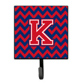 Caroline'S Treasures Letter K Chevron Yale Blue And Crimson Leash Or Key Holder Cj1054-Ksh4, Small, Multicolor