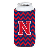 Letter N Chevron Yale Blue And Crimson Tall Boy Beverage Insulator Hugger Cj1054-Ntbc