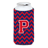 Letter P Chevron Yale Blue And Crimson Tall Boy Beverage Insulator Hugger Cj1054-Ptbc