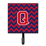 Caroline'S Treasures Letter Q Chevron Yale Blue And Crimson Leash Or Key Holder Cj1054-Qsh4, Small, Multicolor