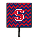 Caroline'S Treasures Letter S Chevron Yale Blue And Crimson Leash Or Key Holder Cj1054-Ssh4, Small, Multicolor