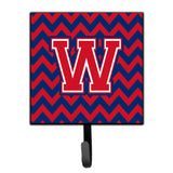 Caroline'S Treasures Letter W Chevron Yale Blue And Crimson Leash Or Key Holder Cj1054-Wsh4, Small, Multicolor