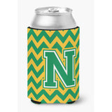 Caroline'S Treasures Cj1059-Ncc Letter N Chevron Green And Gold Can Or Bottle Hugger, Multicolor