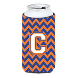 Letter C Chevron Blue And Orange Tall Boy Beverage Insulator Hugger Cj1060-Ctbc