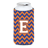 Letter E Chevron Blue And Orange Tall Boy Beverage Insulator Hugger Cj1060-Etbc