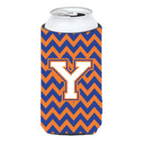 Letter Y Chevron Blue And Orange Tall Boy Beverage Insulator Hugger Cj1060-Ytbc