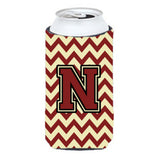 Letter N Chevron Maroon And Gold Tall Boy Beverage Insulator Hugger Cj1061-Ntbc