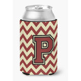 Caroline'S Treasures Cj1061-Pcc Letter P Chevron Maroon And Gold Can Or Bottle Hugger, Multicolor