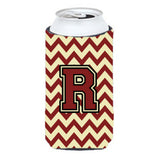 Letter R Chevron Maroon And Gold Tall Boy Beverage Insulator Hugger Cj1061-Rtbc