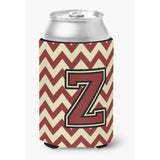 Caroline'S Treasures Cj1061-Zcc Letter Z Chevron Maroon And Gold Can Or Bottle Hugger, Multicolor