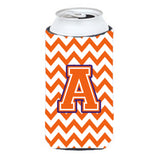 Letter A Chevron Orange And Regalia Tall Boy Beverage Insulator Hugger Cj1062-Atbc