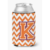 Caroline'S Treasures Cj1062-Kcc Letter K Chevron Orange And Regalia Can Or Bottle Hugger, Multicolor