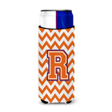 Letter R Chevron Orange And Regalia Ultra Beverage Insulators For Slim Cans Cj1062-Rmuk