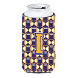 Letter I Football Purple And Gold Tall Boy Beverage Insulator Hugger Cj1064-Itbc