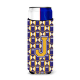 Letter J Football Purple And Gold Ultra Beverage Insulators For Slim Cans Cj1064-Jmuk