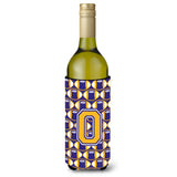 Letter O Football Purple And Gold Wine Bottle Beverage Insulator Hugger Cj1064-Oliterk