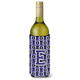 Letter E Football Purple And White Wine Bottle Beverage Insulator Hugger Cj1068-Eliterk