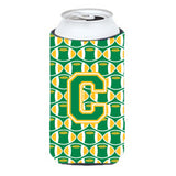 Letter C Football Green And Gold Tall Boy Beverage Insulator Hugger Cj1069-Ctbc