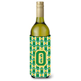Letter O Football Green And Gold Wine Bottle Beverage Insulator Hugger Cj1069-Oliterk