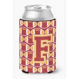 Caroline'S Treasures Cj1070-Fcc Letter F Football Cardinal And Gold Can Or Bottle Hugger, Multicolor
