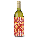 Letter X Football Cardinal And Gold Wine Bottle Beverage Insulator Hugger Cj1070-Xliterk