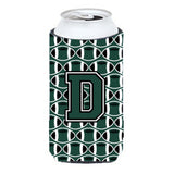 Letter D Football Green And White Tall Boy Beverage Insulator Hugger Cj1071-Dtbc