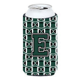 Letter E Football Green And White Tall Boy Beverage Insulator Hugger Cj1071-Etbc