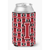 Caroline'S Treasures Cj1073-Icc Letter I Football Red, Black And White Can Or Bottle Hugger, Multicolor