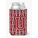 Caroline'S Treasures Cj1073-Ucc Letter U Football Red, Black And White Can Or Bottle Hugger, Multicolor