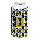 Letter D Football Blue And Gold Tall Boy Beverage Insulator Hugger Cj1074-Dtbc