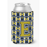 Caroline'S Treasures Cj1074-Ecc Letter E Football Blue And Gold Can Or Bottle Hugger, Multicolor