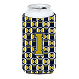 Letter I Football Blue And Gold Tall Boy Beverage Insulator Hugger Cj1074-Itbc