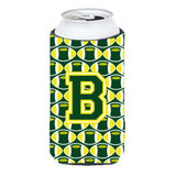 Caroline'S Treasures Cj1075-Btbc Letter B Football Green And Yellow Tall Boy Koozie Hugger, Multicolor